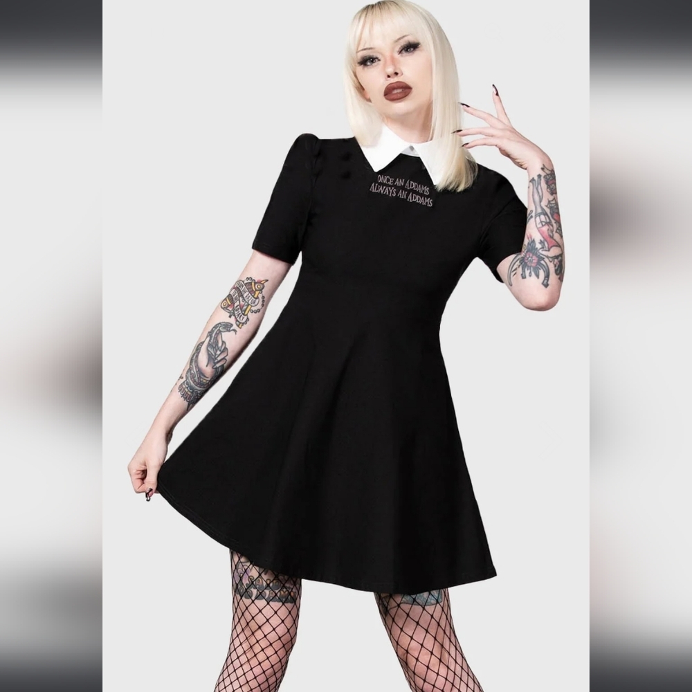 NWT Killstar Blackset Heart Skater Dress. Wednesday dress. Sizes XL and XXL.